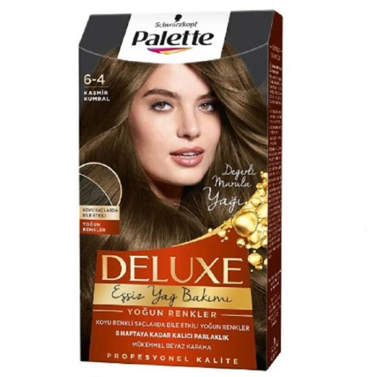 Palette Saç Boyası Deluxe Eşsiz Yağ Bakımı 6 - 4 Kaşmir Kumral 50 ml - 1