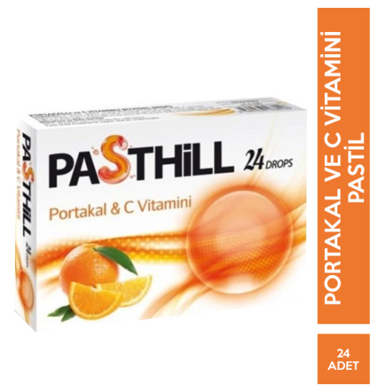 Pasthill Portakal ve C Vitamini Pastil Drops 24 Adet - 1
