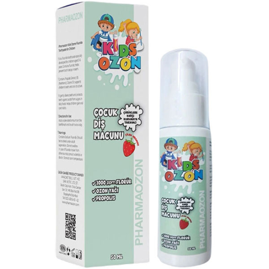 Pharmaozon Kids Ozone Florürlü Çocuk Diş Macunu 50 ml - 1