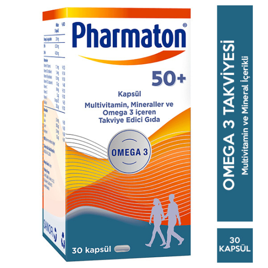 Pharmaton 50 Plus 30 Kapsül Omega 3 Takviyesi - 1