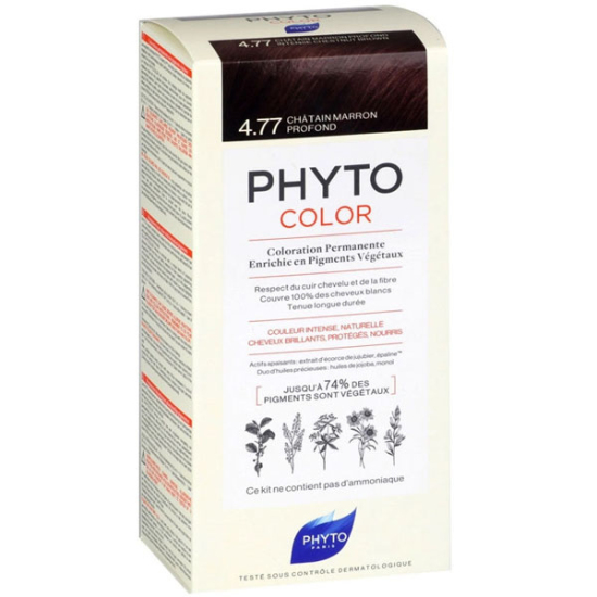 Phyto Phytocolor Bitkisel Saç Boyası 4.77 Yoğun Kestane Bakır - 1