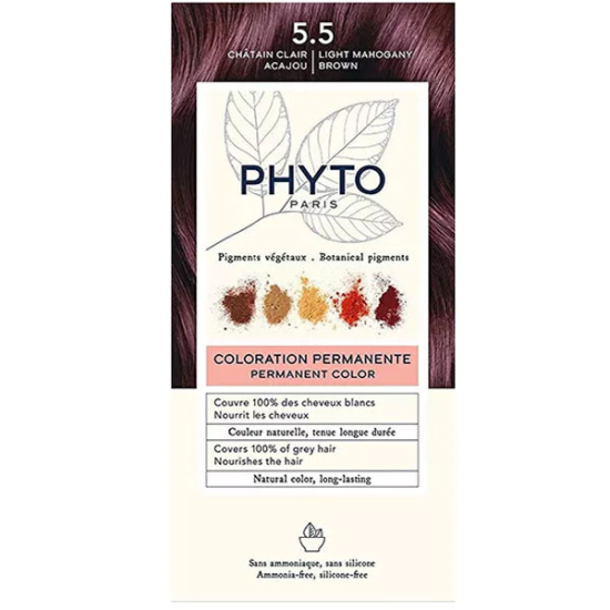 Phyto Phytocolor Bitkisel Saç Boyası 5.5 Açık Kestane Akaju - 1