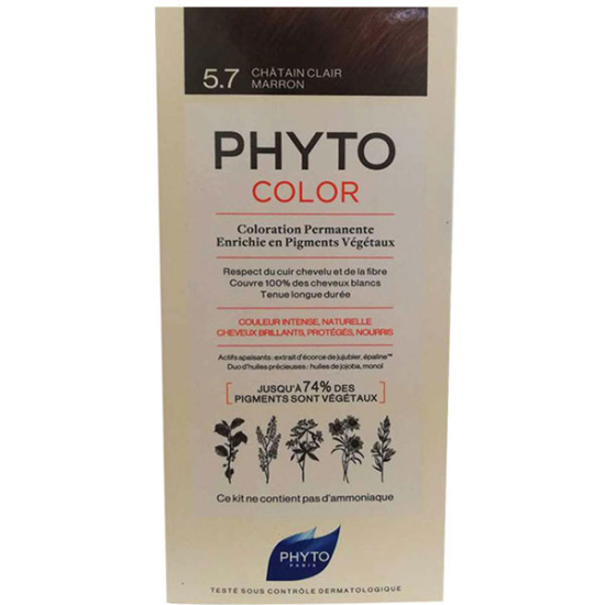Phyto Phytocolor Bitkisel Saç Boyası 5.7 Açık Kestane Bakır - 1