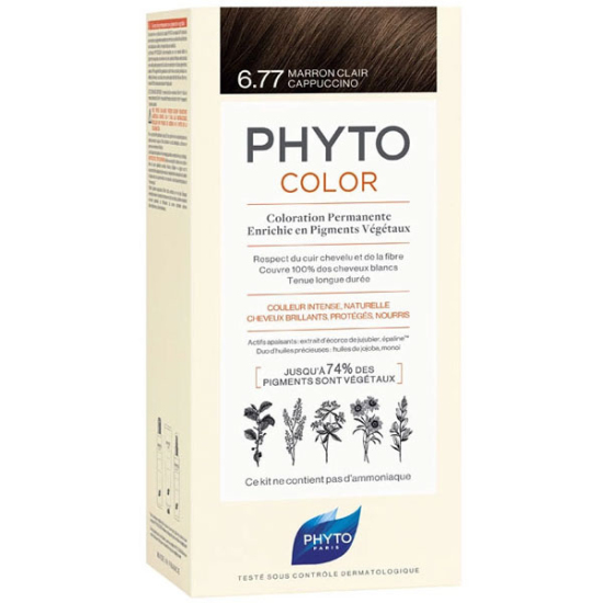 Phyto Phytocolor Bitkisel Saç Boyası 6.77 Cappuccino Kahve - 1