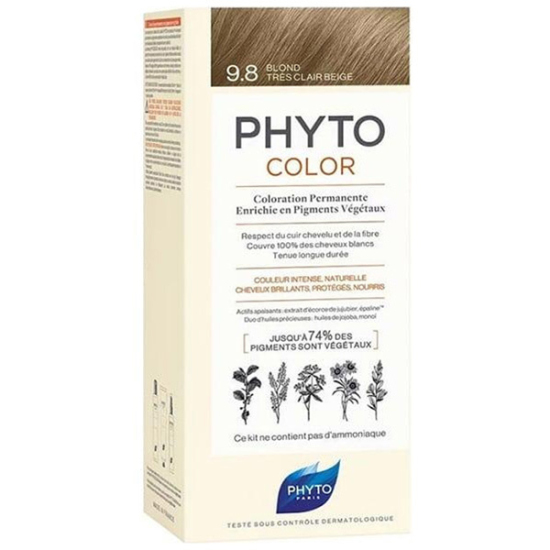 Phyto Phytocolor Bitkisel Saç Boyası 9.8 Açık Sarı Bej - 1