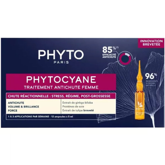 Phyto Phytocyane Kadınlar İçin Dönemsel Saç Dökülmesi Karşıtı Bakım 12x5 ML - 1