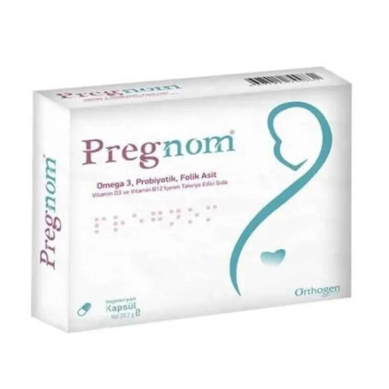 Pregnom Omega 3 Folic Asit 30 Kapsül - 1