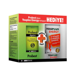 Probest Digestive Probiyotik 20 Kapsül Alana + Youplus Energy 10 Tablet Hediye - Abdi İbrahim