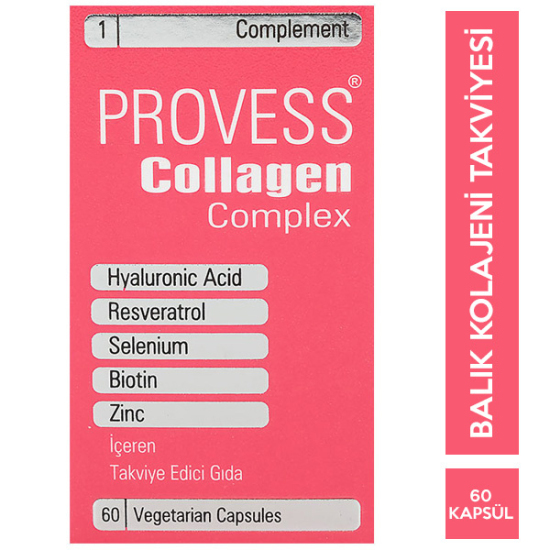 Provess Collagen Complex 60 Vejeteryan Kapsül - 1