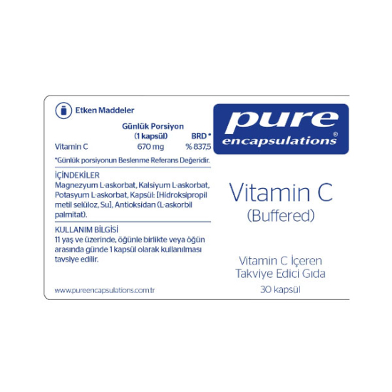 Pure Encapsulations Vitamin C Buffered 60 Kapsül - 2
