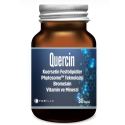 Quercin Kuersetin Fosfolipitler Bromelain Vitamin ve Mineral 30 Kapsül - Tab İlaç