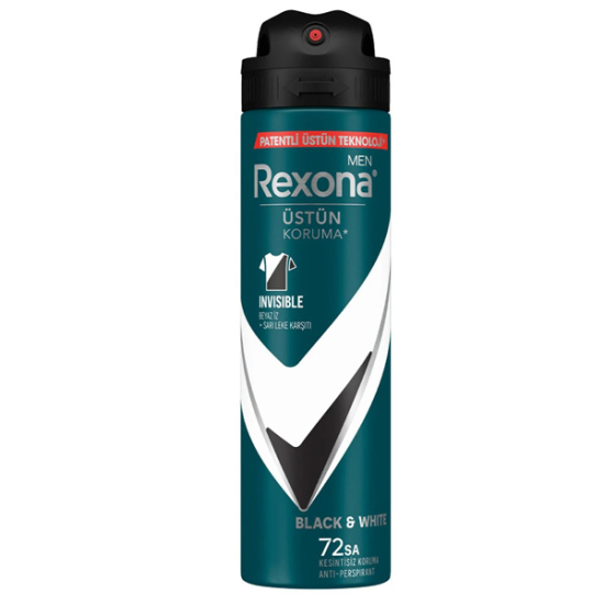 Rexona Men Invisible On Black White Sprey Deodorant 150 ml - 1