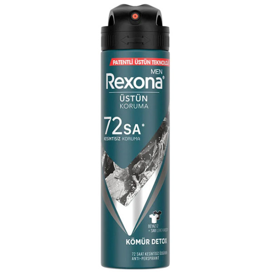 Rexona Men Kömür Detox 72 Saat Üstün Koruma Deodorant 150 ml - 1