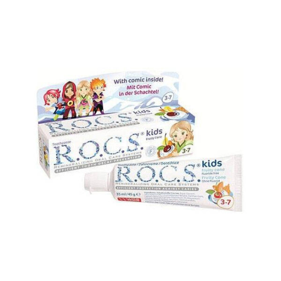 Rocs Kids 3-7 Yaş Diş Macunu Meyve Külahı - 1