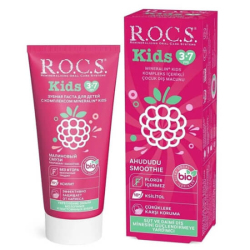 Rocs Kids Diş Macunu Ahududu Smoothie Tadında Florürsüz 3-7 Yaş 45 gr - Rocs