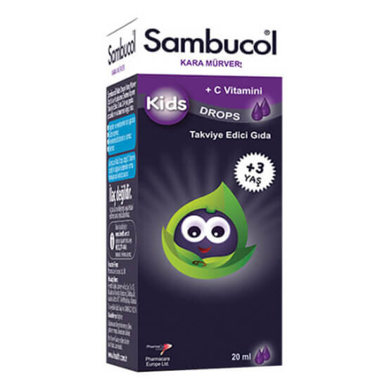 Sambucol Kids Drops 20 ml Çocuklar İçin Takviye Edici Gıda - 1