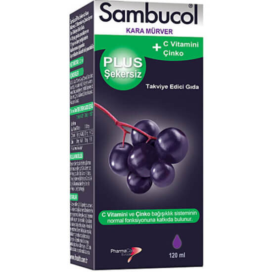 Sambucol Plus Şekersiz Likit Kara Mürver Ekstresi 120 ML - 1