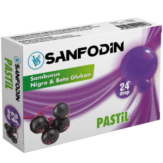 Sanfodin Sambucus Nigra Beta Glukan Pastil 24 lü - 1