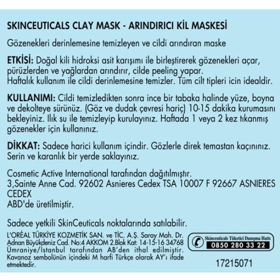 Skinceuticals Clarifying Clay Maske 60 ML Kil Maskesi - 2
