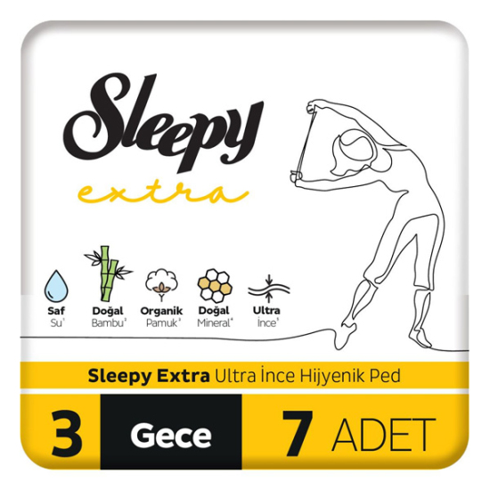 Sleepy Extra Hijyenik Ped Gece 7 li - 1