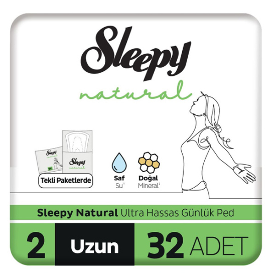 Sleepy Natural Ultra Hassas Günlük Ped Uzun 32 li - 1