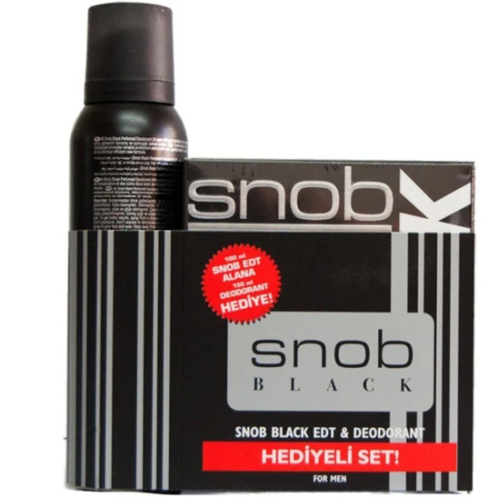 Snob EDT 100 ml + Deodorant Black 150 ml - 1