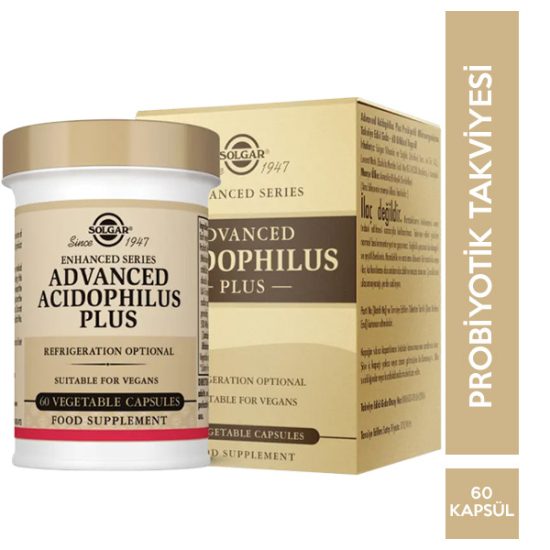 Solgar Advanced Acidophilus Plus 60 Kapsül Probiyotik Takviyesi - 1