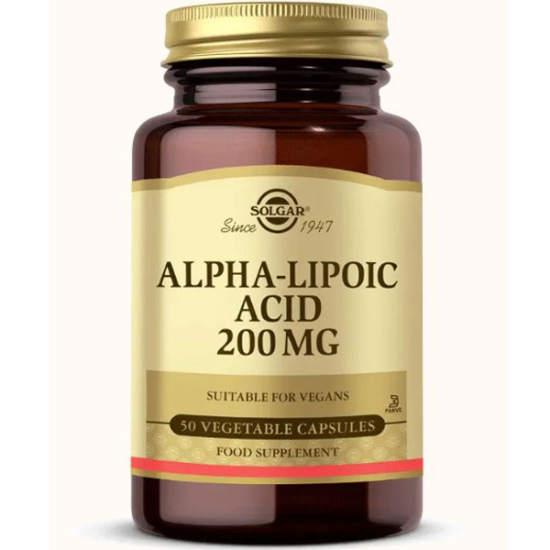 Solgar Alpha Lipoic Acid 200 Mg 50 Tablet Alfa Lipoik Asit Takviyesi - 1