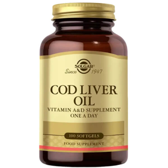 Solgar Cod Liver Oil 100 Yumuşak Kapsül - 1