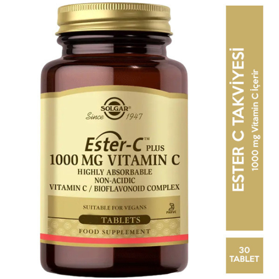 Solgar Ester C Plus 1000 Mg 30 Tablet C Vitamini Takviyesi - 1