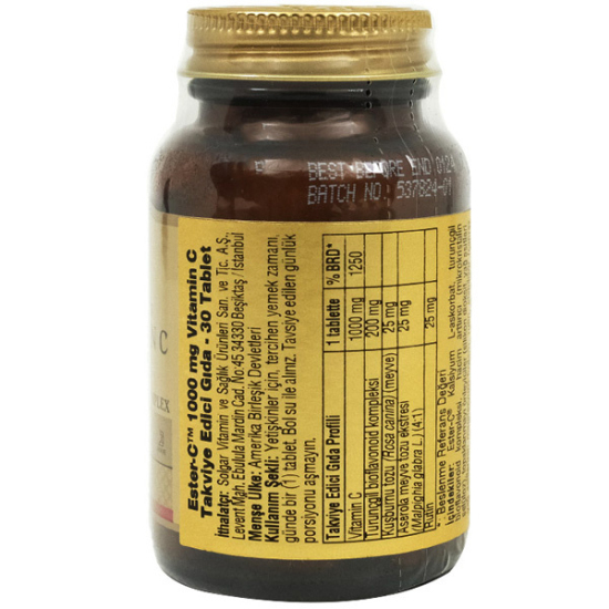 Solgar Ester C Plus 1000 Mg 30 Tablet C Vitamini Takviyesi - 2