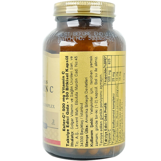 Solgar Ester C Plus 500 Mg 100 Tablet C Vitamini Takviyesi - 2