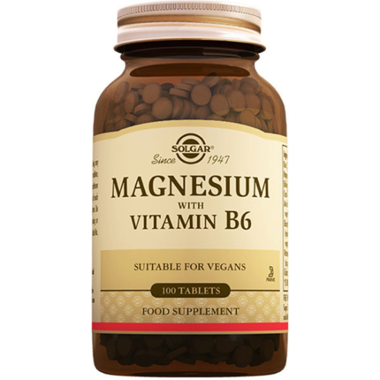 Solgar Magnesium Vitamin B6 100 Tablet Magnezyum Takviyesi - 1