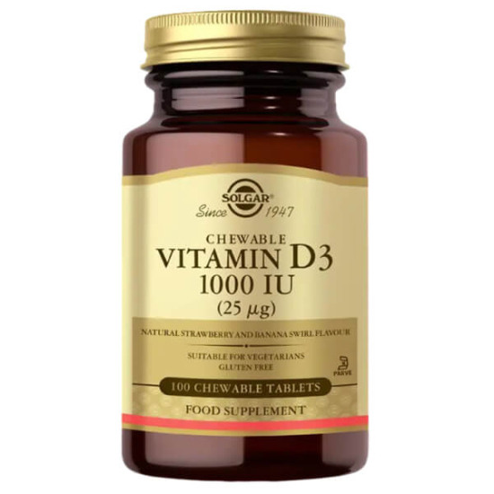 Solgar Vitamin D3 1000 IU 100 Çiğnenebilir Tablet - 1
