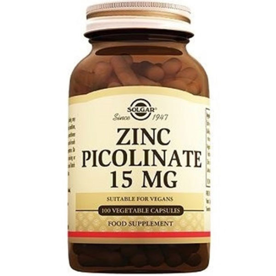 Solgar Zinc Picolinate 15 mg 100 Tablet Çinko Takviyesi - 1