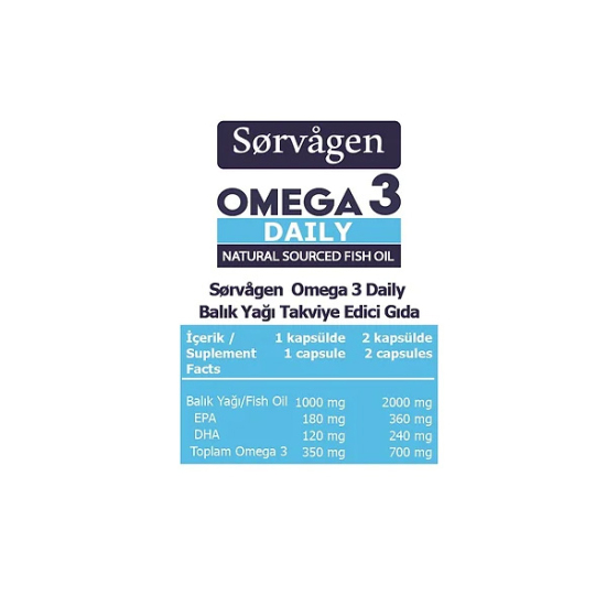 Sorvagen Omega 3 Daily Saf Balık Yağı 50 Kapsül - 2