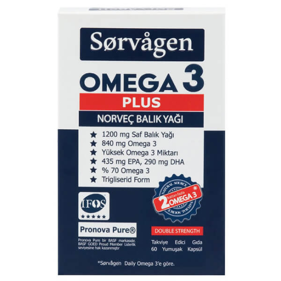 Sorvagen Omega 3 Plus Norveç Balık Yağı 60 Kapsül - 1