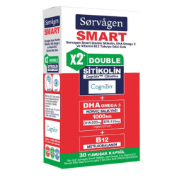 Sorvagen Smart Double Sitikolin Dha Omega 3 ve B12 30 Kapsül - Sorvagen