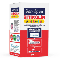 Sorvagen Smart Mini Sitikolin DHA Omega 3 ve B12 60 Kapsül - Sorvagen