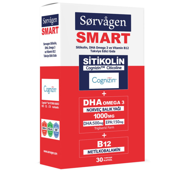 Sorvagen Smart Sitikolin DHA Omega 3 30 Kapsül - 2