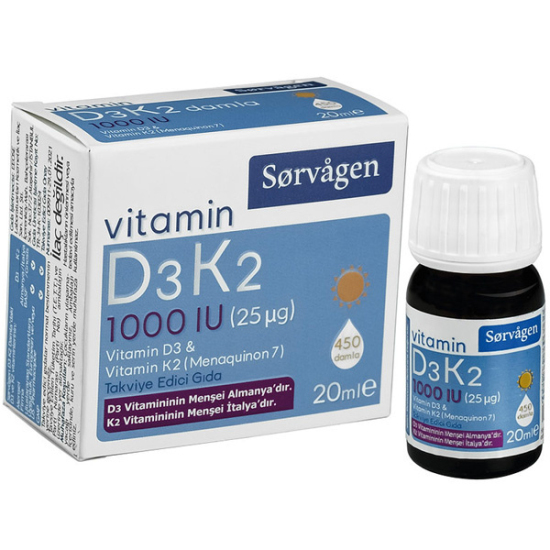 Sorvagen Vitamin D3 K2 Damla 20 ML D3 K2 Vitamini - 2