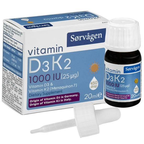 Sorvagen Vitamin D3 K2 Damla 20 ML D3 K2 Vitamini - 3