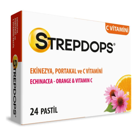 Strep Dops C Vitamin Portakal 24 Pastil - 1