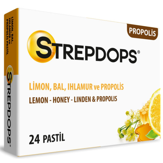 Strep Dops Limon Aromalı Bal 24 Pastil - 1