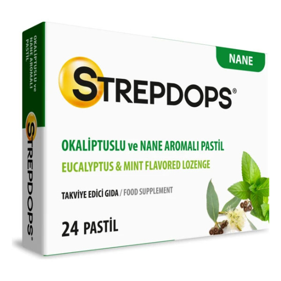 Strep Dops Mentol Nane Aromalı 24 Pastil - 1