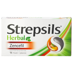 Strepsils Herbal Zencefil Aromalı 16 Pastil - Strepsils