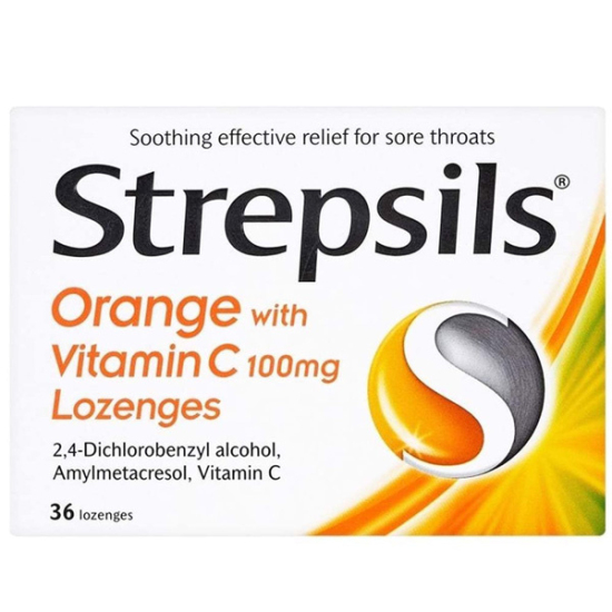 Strepsils Portakal ve C Vitamini Aromalı 24 Pastil - 1