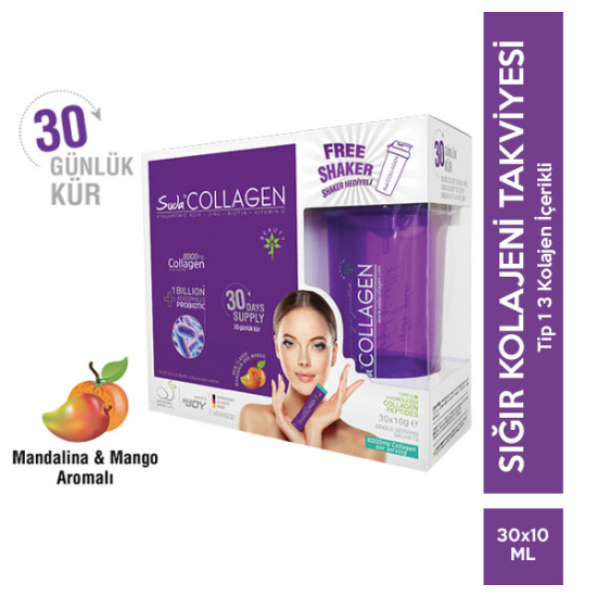 Suda Collagen Probiotic Mandarin Mango 10 gr x 30 Saşe + Shaker Hediyeli - 1