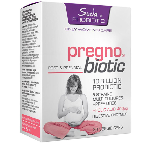 Suda Probiotic Pregno Biotic Takviye Edici Gıda 30 Tablet Probiyotik Takviyesi - 1