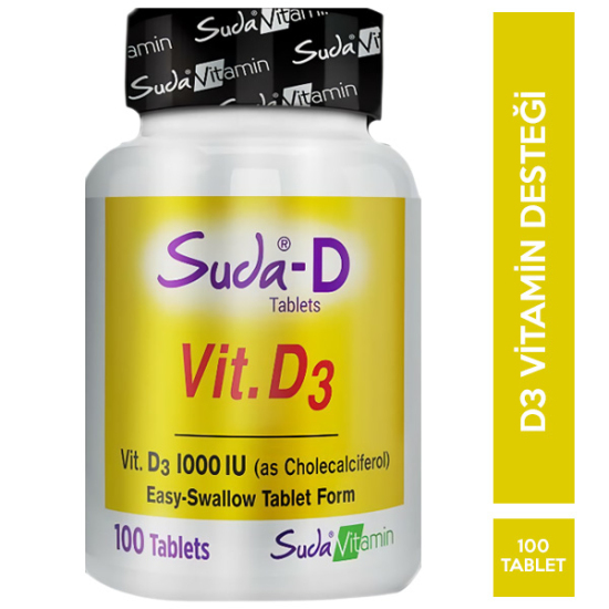 Suda Vitamin D3 1000 IU 100 Tablet - 1